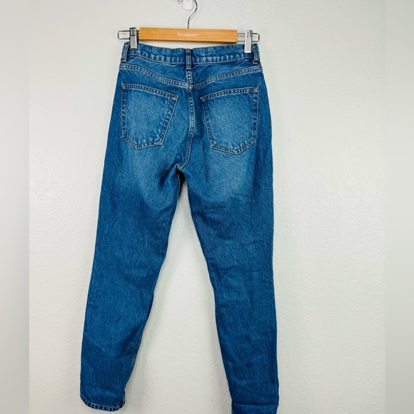 Reformation Julia Crop High Cigarette Jean Blue Wash 25 - Picture 4 of 6